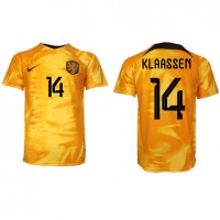 Fotballdrakt Herre Nederland Davy Klaassen #14 Hjemmedrakt VM 2022 Kortermet